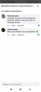 20231111n Message de remerciements sur Facebook