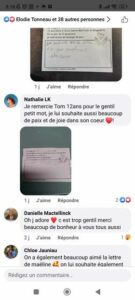 20231111q Message de remerciements sur Facebook