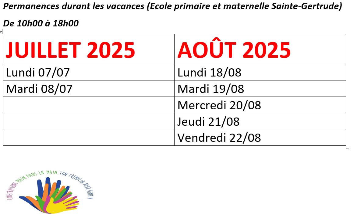 permanences inscriptions fondamental