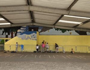 Fresque de l'école fondamentale Sainte-Gertrude à Brugelette